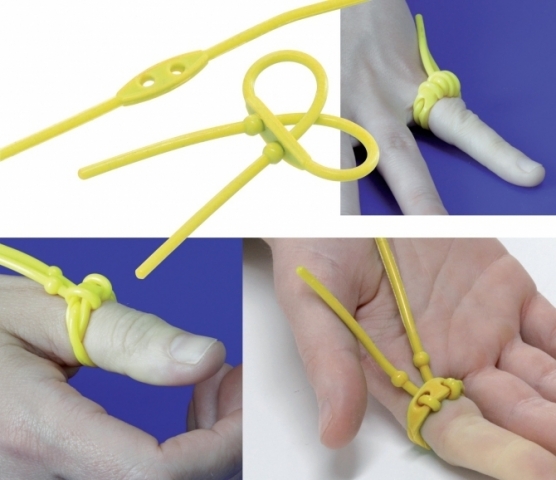 手術用器具 手術台アクセサリー フォゲットミーノット(FMN)  指の止血帯や、カイロブロックへの指固定をサポート